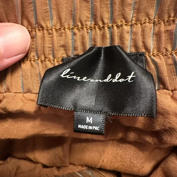 Line & Dot brown Maxi Skirt tiered and lined size M - Picture 6 of 6